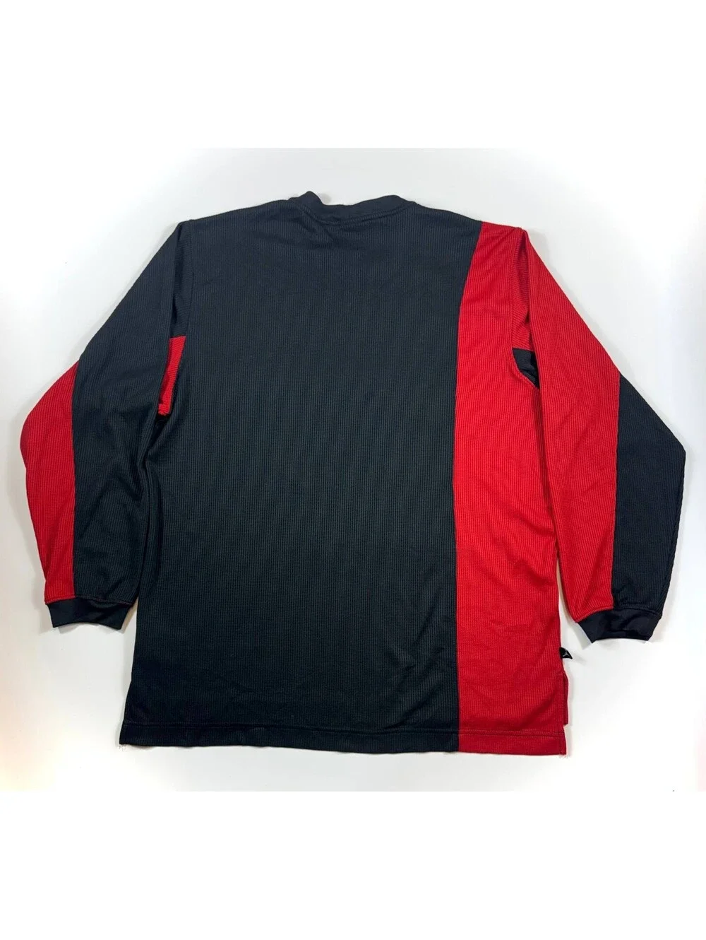 Jordan 20 05 Thermal Shirt Mens Large Black Red Waffle Knit Long Sleeve
